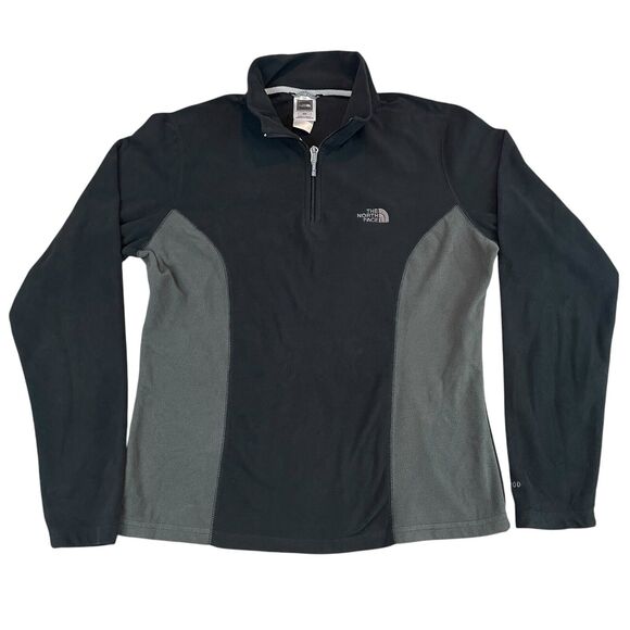 The North Face TKA 100 Pullover Women's M Black & Gray Fleece 1/4 Zip Mock Neck - Picture 16 of 16